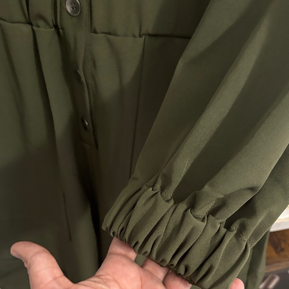 Fashion Nova Olive Utility Jumpsuit Size S Cargo Chic One Piece - Picture 5 of 13